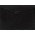 Папка-конверт на кнопке Attache А4, пл 180 мкм, 10шт/уп, черная непрозр