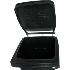 Контейнер-бак мусорный 120л, на 2-х колёсах, с крышкой, серый_28559