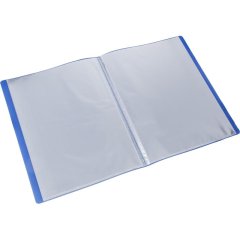 Папка файловая на 40 файлов Элементари А4 700мкм син