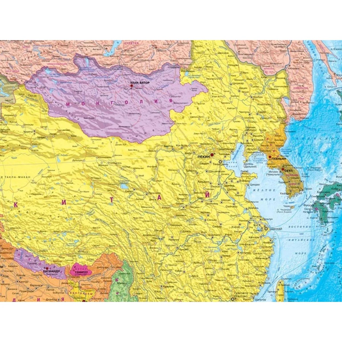 Карта настенная Евразия политическая 1.60х1.09м КН108