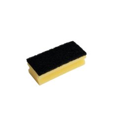 Губки для посуды Vileda черный абразив желтая 102565 7х15 10шт/уп