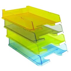 Лоток горизонтальный HAN с инд.окном прозр.зеленый 1020/27