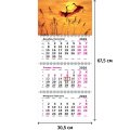 Календарь настенный 3-х блочный 2026 Attache, 305х675, Журавли, 80г