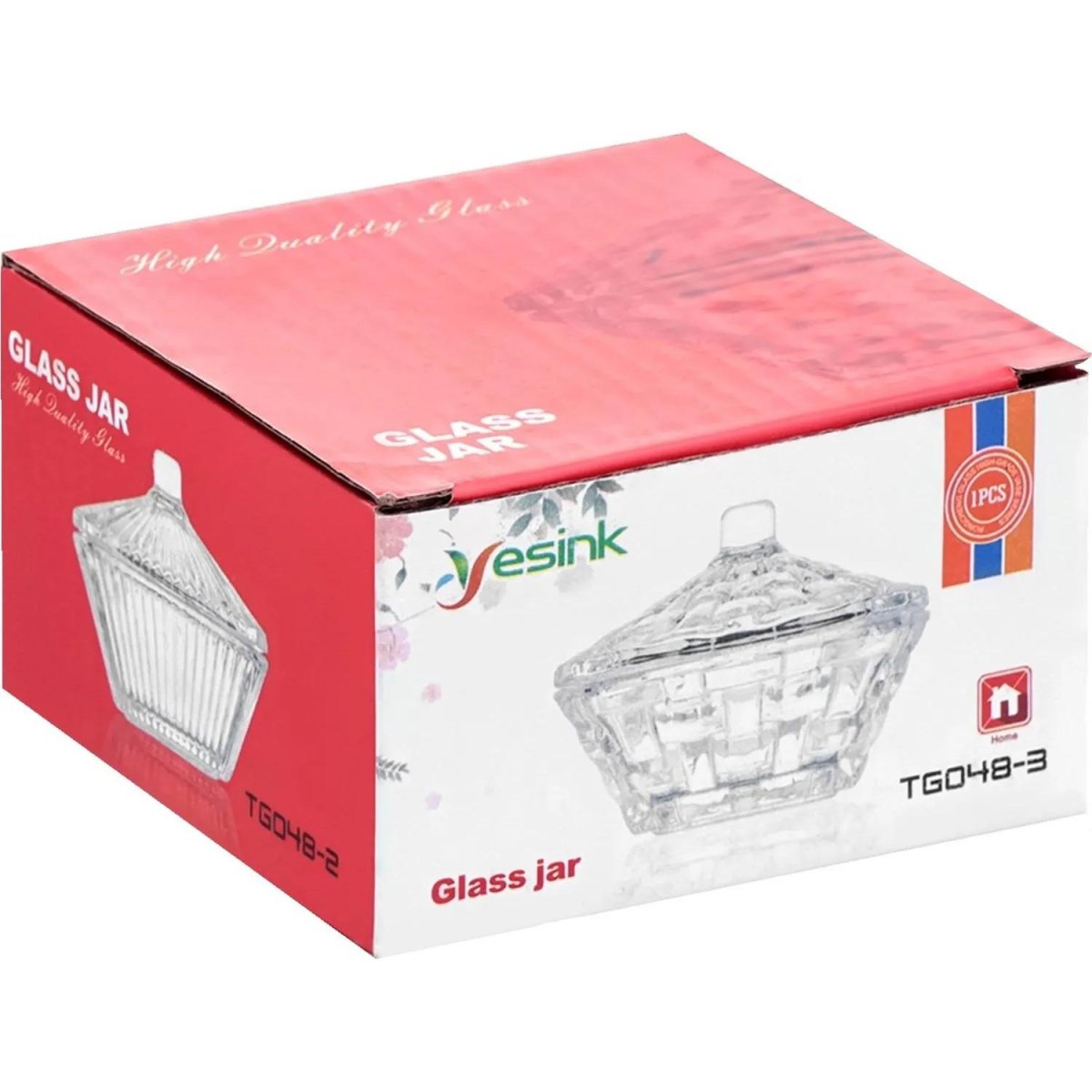 Конфетница с крышкой Рождество 7,7х6см, прозрачная   10892893