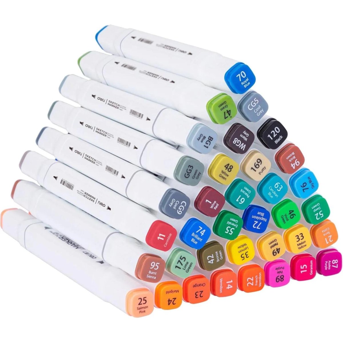 Набор маркеров для скетчинга Deli E70801-36 36цв/наб. двухстор
