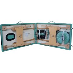 Массажный стол DFC NIRVANA Optima дерев. ножки цвет зеленый (Green)