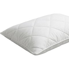 Подушка 50х70, стеган,(холлофайбер/микрофибра),кант, 600г.,бел. , 7шт/уп