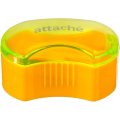 Точилка Attache, 1 отверстие, с контейнером, эргономичн, в ассорт