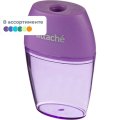 Точилка Attache Bright Colours 1 отв., цветной контейнер, ассорти