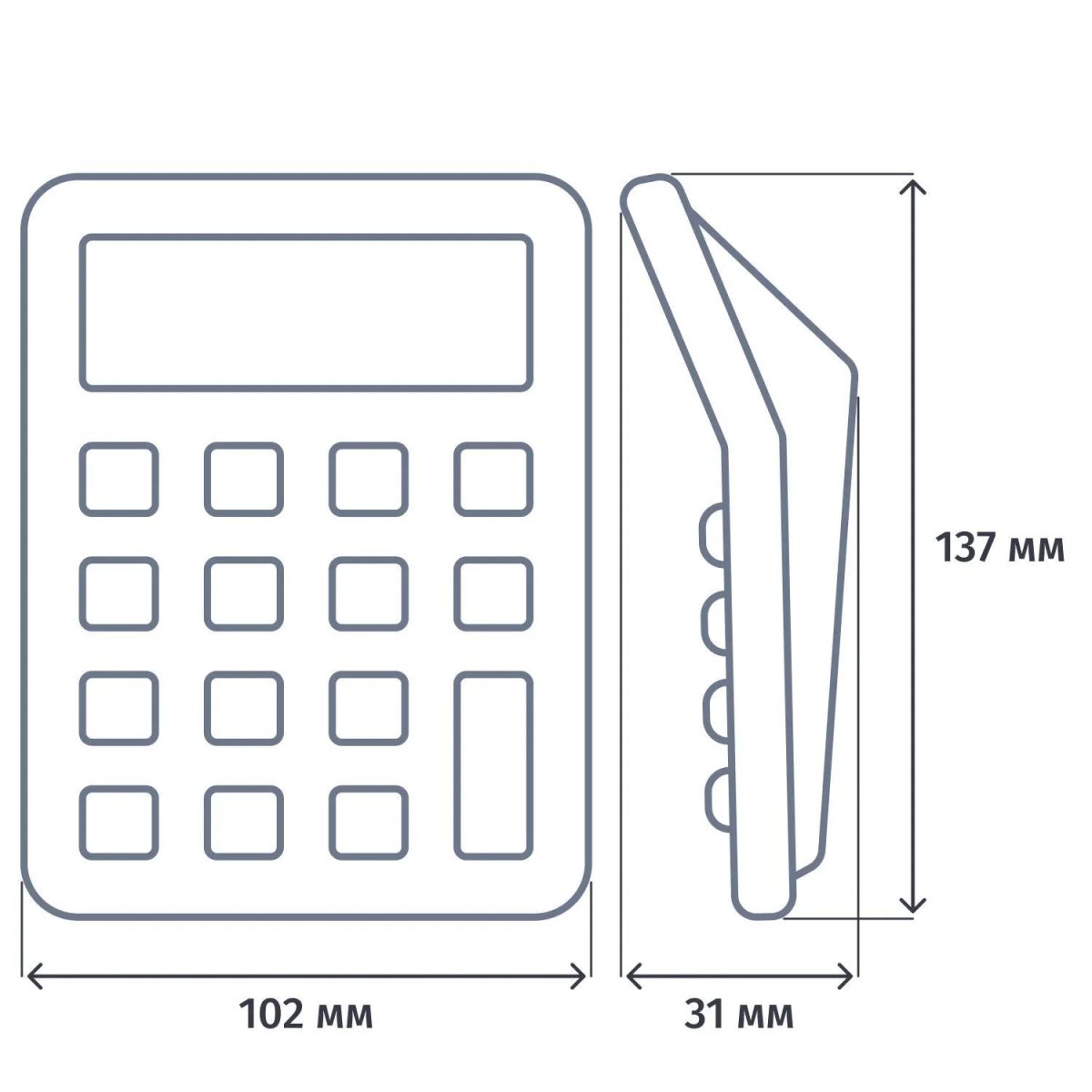 Калькулятор настольный Attache CBM1201-BK 12-разрядный черный 137x102x31 мм