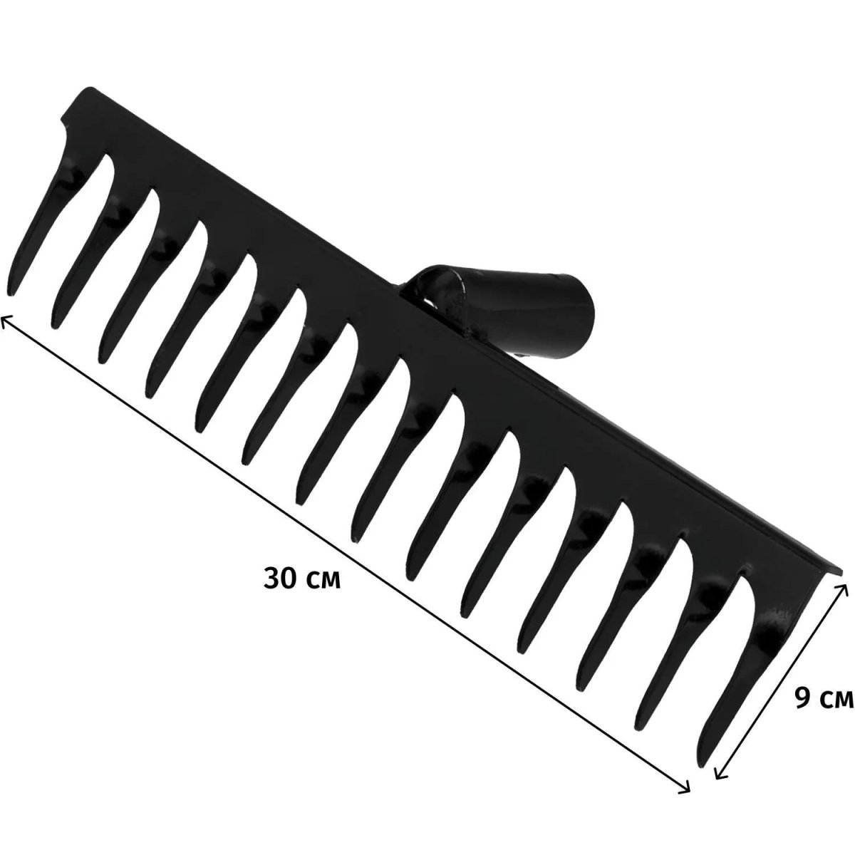 Грабли стальные, 14 витых зубьев, без черенка