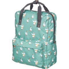 Рюкзак  Квадро Гуси,  зеленый, 1 отд., 3 кармана,37х28х13