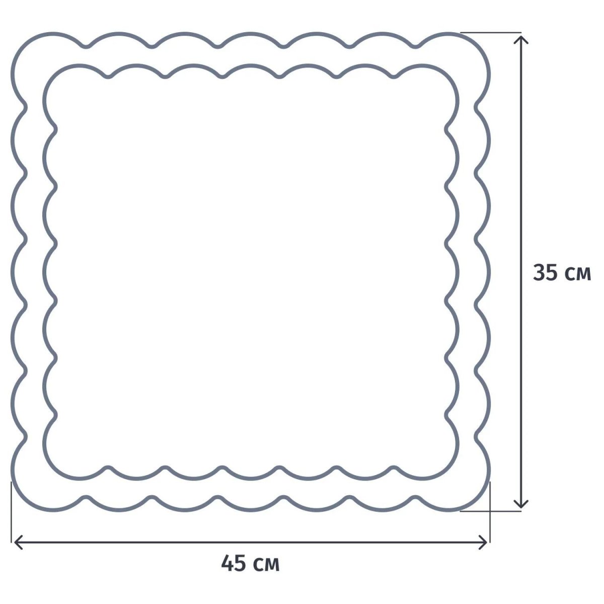 Салфетки ажурные AVIORA бумажные прямоугольные 35х45см, 250шт/уп