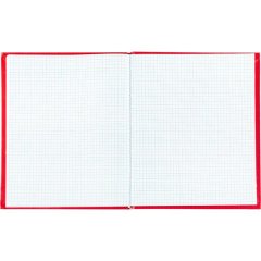 Книга учета 96л. в клетку офсет, обл.бумвинил красный