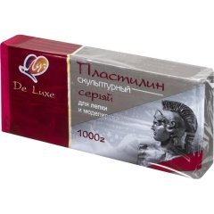 Пластилин скульптурный Люкс, серый, 1000 г 34С 2246-08 набор