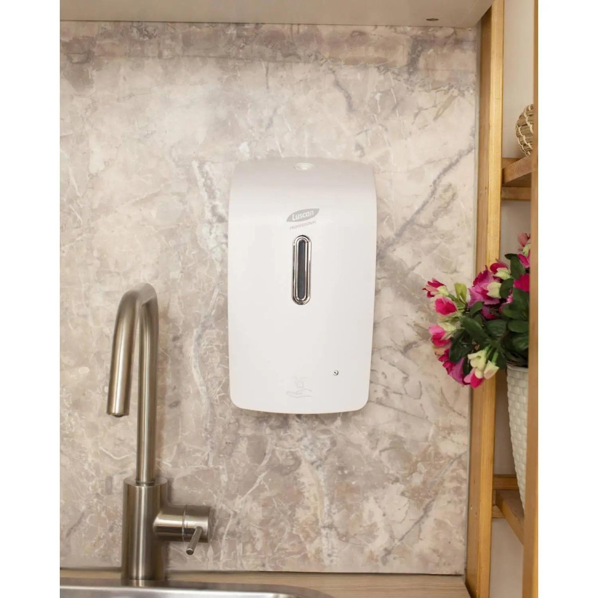 Дозатор для мыла-пены Luscan Prof Etalon сенсор 1000мл белый 151056