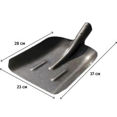 Лопата совк РусТрейд рельс сталь с рёбр жёст 28x23см без черенка (си-00017)