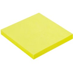 Стикеры Attache Selection с клеев. краем 76х76, неон, желтый 100л