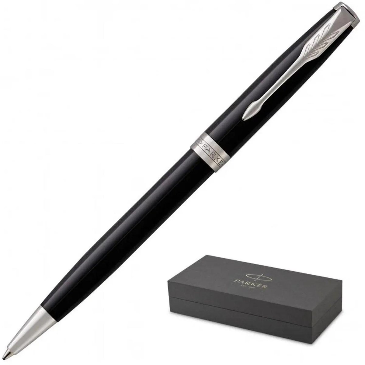 Ручка шариковая  PARKER SONNET MATT BLACK CT черный 0,8мм,шар1,0мм, 1931524