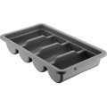 Лоток для столовых прибор.(органайзер) 4секц 53х29х9,5см.серая,п/п 15620