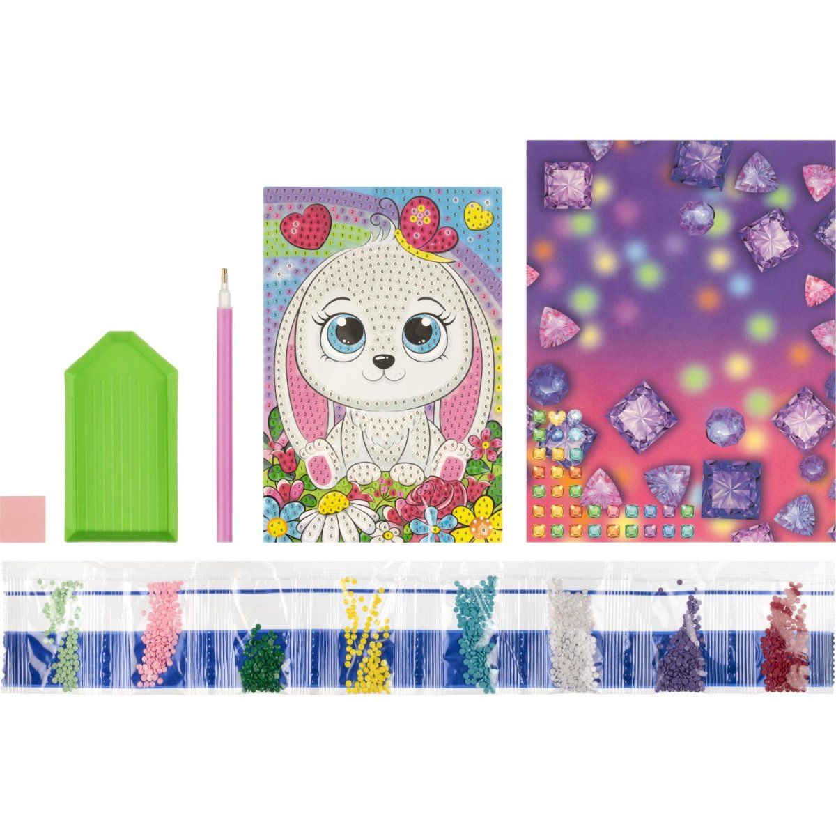 Мозаика алмазная 10x15 зайка, набор МУЛЬТИ АРТ AM10X15-113779