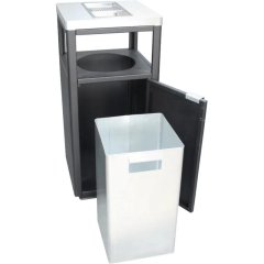 Урна-пепельница стальная Пассаж черная 440х440х960мм объем 50 л