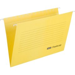Папка подвесная Attache Foolscap, картон желтый, до 200л., 5шт/уп
