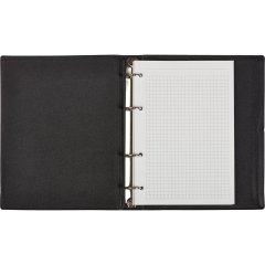 Бизнес-тетрадь А5 160л  ATTACHE, на кольцах,черный, обложка ПВХ