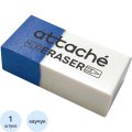 Ластик прямоугольный Attache 39x17x12,термопл.кауч,син/бел,д/ручки и каранд