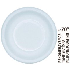 Тарелка одноразовая 21см, белая, 500шт/кор