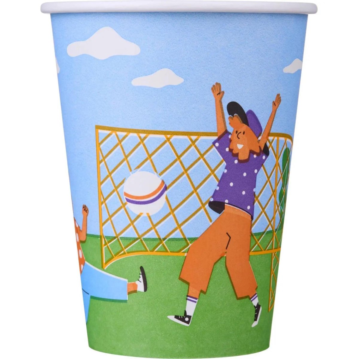 Стакан одноразовый бум односл. 350 мл d-90мм Спортивные игры (MIX) 50шт/уп