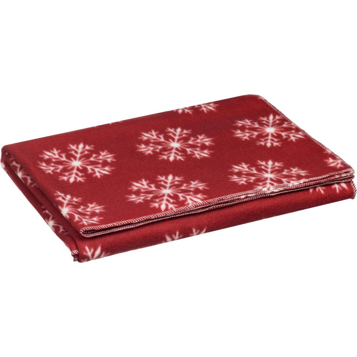 Плед флис Luscan, 130x170 см, 160 г/м2, метель красный