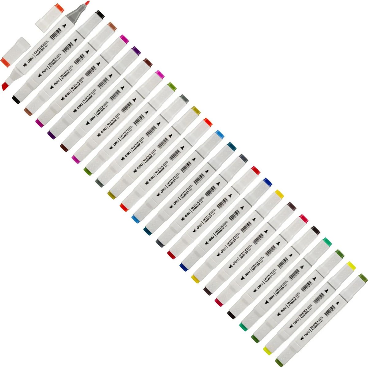 Набор маркеров для скетчинга Deli E70801-24 24цв/наб. двухстор