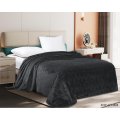 Плед велсофт  150х200см графит тиснение 260гр 19-4215 G